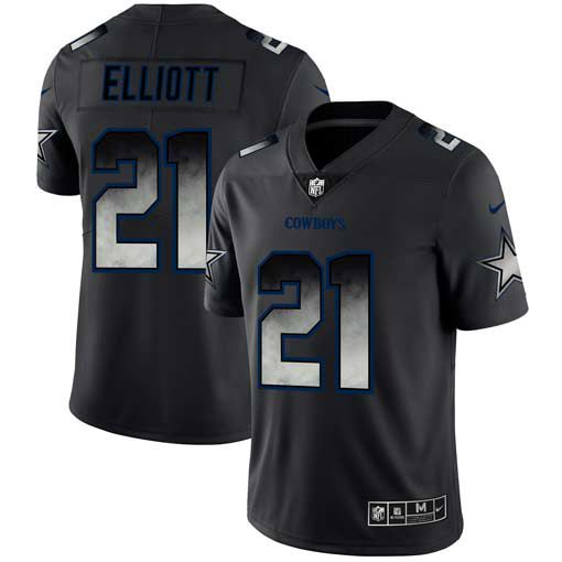 Men Dallas cowboys #21 Elliott Nike Teams Black Smoke Fashion Limited NFL Jerseys->dallas cowboys->NFL Jersey